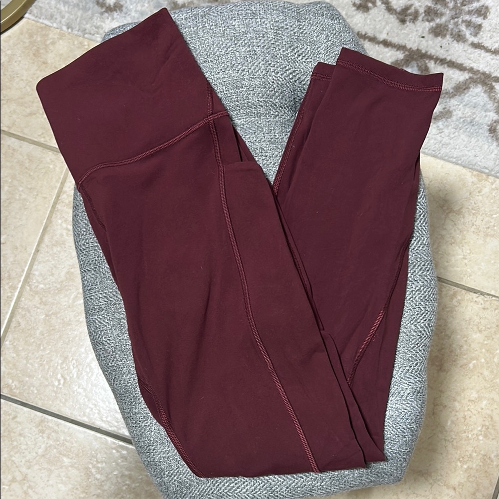 Lululemon Athletica Maroon Leggings